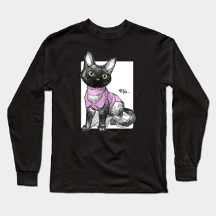 Green Eyes Kitty Long Sleeve T-Shirt